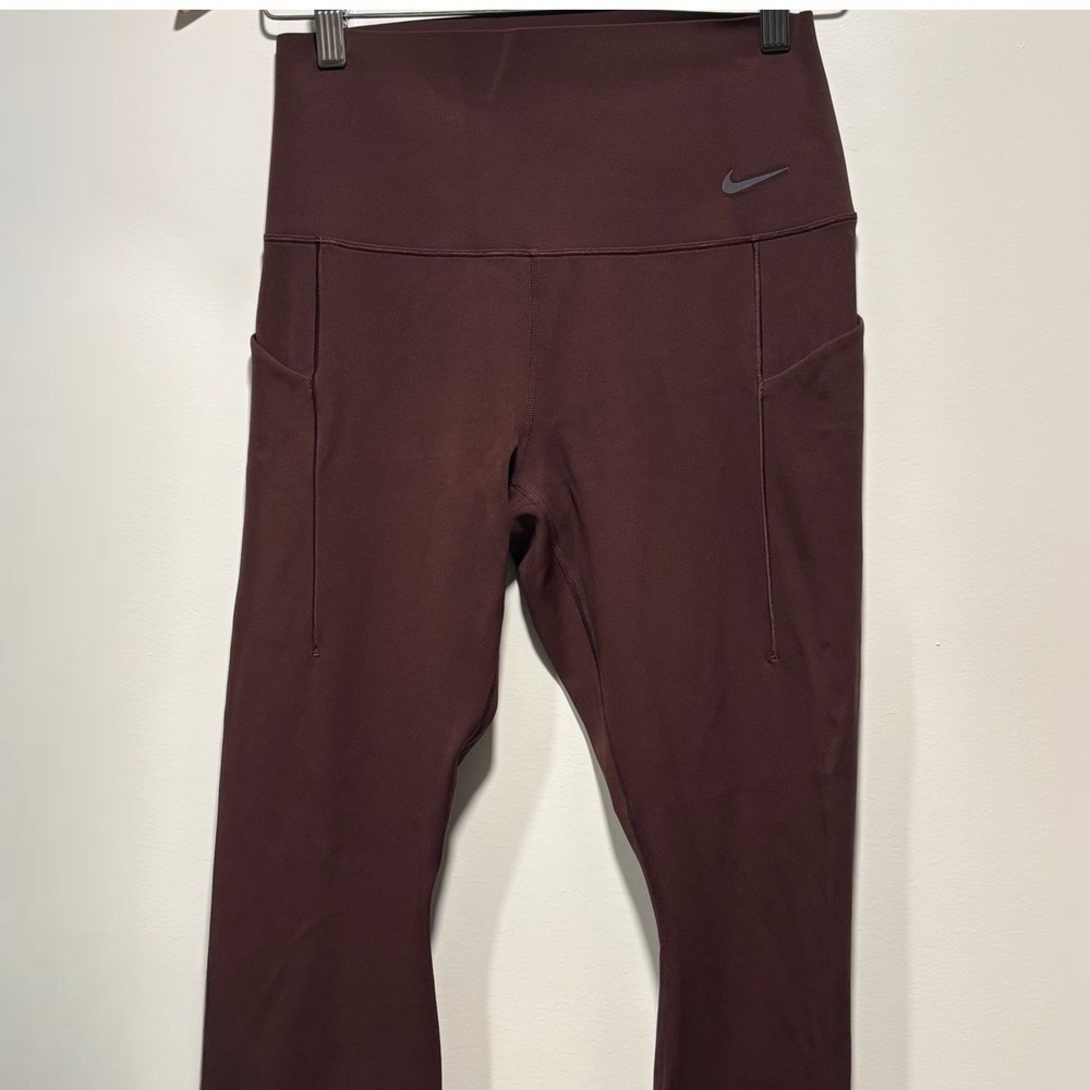 Nike Universe Leggings Women Medium Burgundy Dri-FIT High Rise Pockets